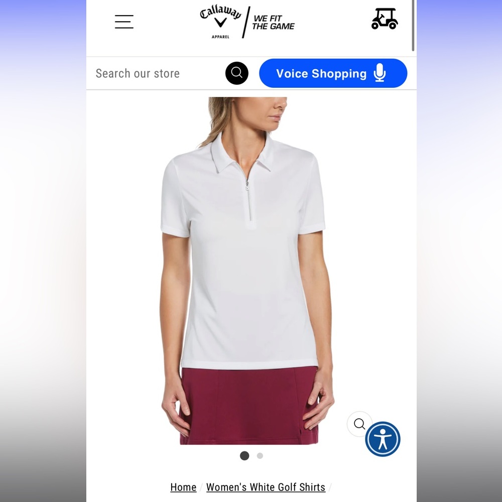 Callaway NWT Brilliant WHITE ⛳️ top